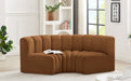 Arc - Velvet 3 Piece Modular U-Shaped Sofa - Saddle - Simple Home Plus