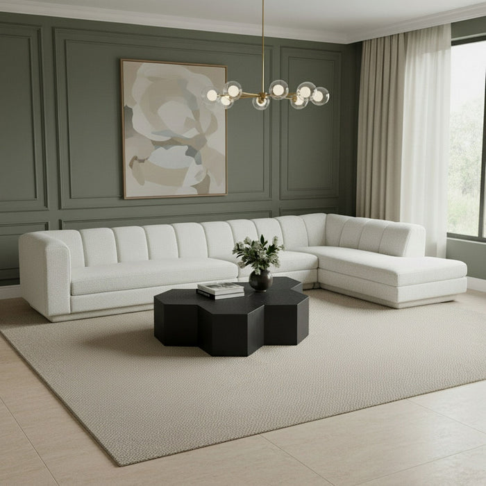 Modari - Sectional - Cream - Simple Home Plus