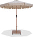 Amalfi - Aluminum Patio Umbrella - Light Brown Base / Light Brown Pole - Simple Home Plus