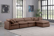 Indulge - Faux Leather 5 Piece Modular Sectional With Chaise - Simple Home Plus