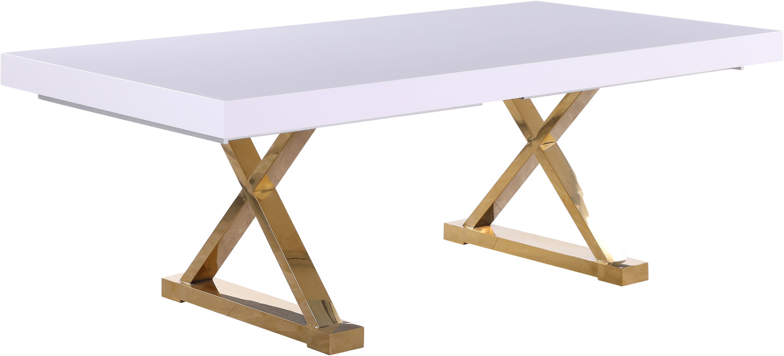 Excel - Extendable Dining Table with Gold Base - Simple Home Plus