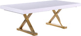 Excel - Extendable Dining Table with Gold Base - Simple Home Plus