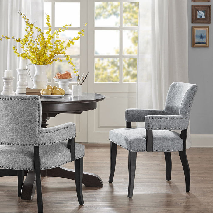 Dawson - Arm Dining Chair - Gray - Simple Home Plus