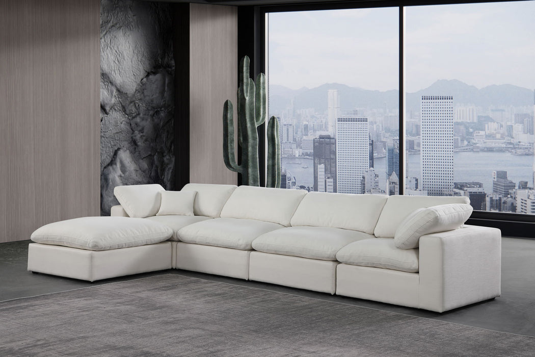 Comfy - 5 Piece Linen Modular Sectional With Chaise - Simple Home Plus