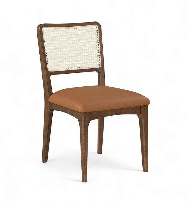Atrium - Upholstered Seat Dining Chair With Brushed Brown Base (Set of 2) - Simple Home Plus