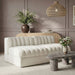 Rummi - Velvet Performance Fabric Upholstered 2 Piece Modular Armless Loveseat - Simple Home Plus