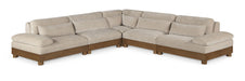 Turin - Chenille Fabric Upholstered Modular Sectional - Taupe - Simple Home Plus