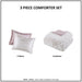 Malea - 2 Piece Twin/Twin Long Shaggy Comforter Mini Set - Pink/White - Simple Home Plus