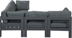 Nizuc - Outdoor Patio 5 Piece Modular Sectional With Gray Frame - Simple Home Plus