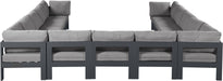 Nizuc - Outdoor Patio 13 Piece Modular Sectional With Gray Frame - Simple Home Plus