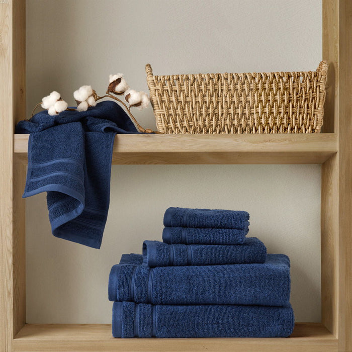 400GSM Essential Bundle Quick Dry 6 Piece Towel Set - Indigo - Simple Home Plus
