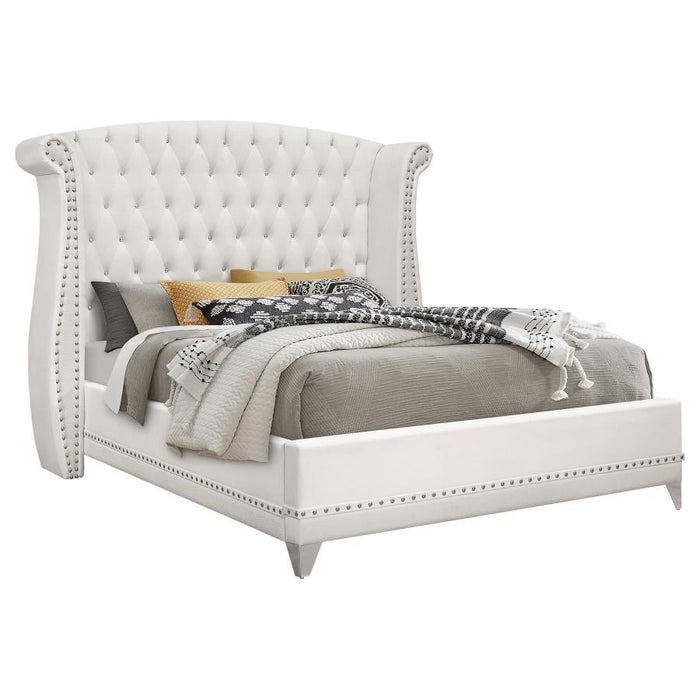Barzini - Upholstered Wingback Bed - Simple Home Plus