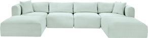 Shaggy - 6 Piece Modular Sectional With 2 Ottomans - Simple Home Plus