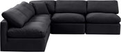 Indulge - Velvet 5 Piece Modular Corner Armless Sectional - Simple Home Plus
