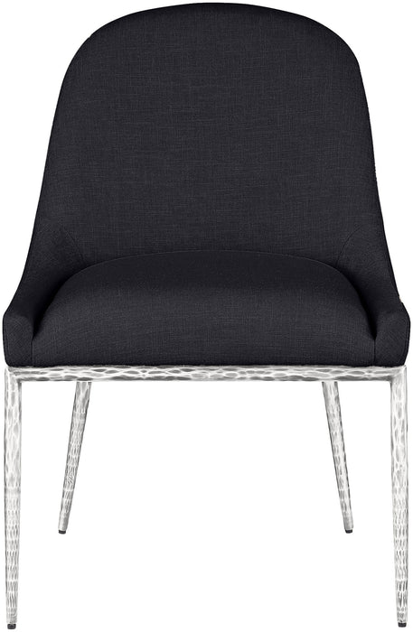 Ferro - Upholstered Dining Side Chair With Brushed Silver Legs - Simple Home Plus