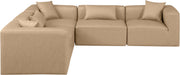 Cube - 5 Piece Modular Corner Sectional - Tan - Simple Home Plus