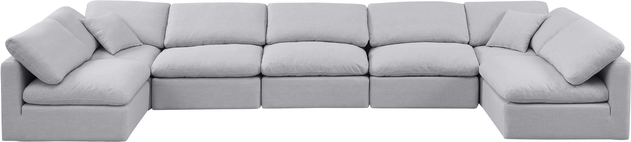 Indulge - Linen 7 Piece Modular U-Shaped Sectional - Simple Home Plus