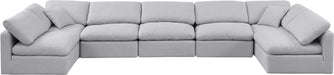 Indulge - Linen 7 Piece Modular U-Shaped Sectional - Simple Home Plus
