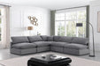 Comfy - 5 Piece Velvet Modular Corner Armless Sectional - Simple Home Plus