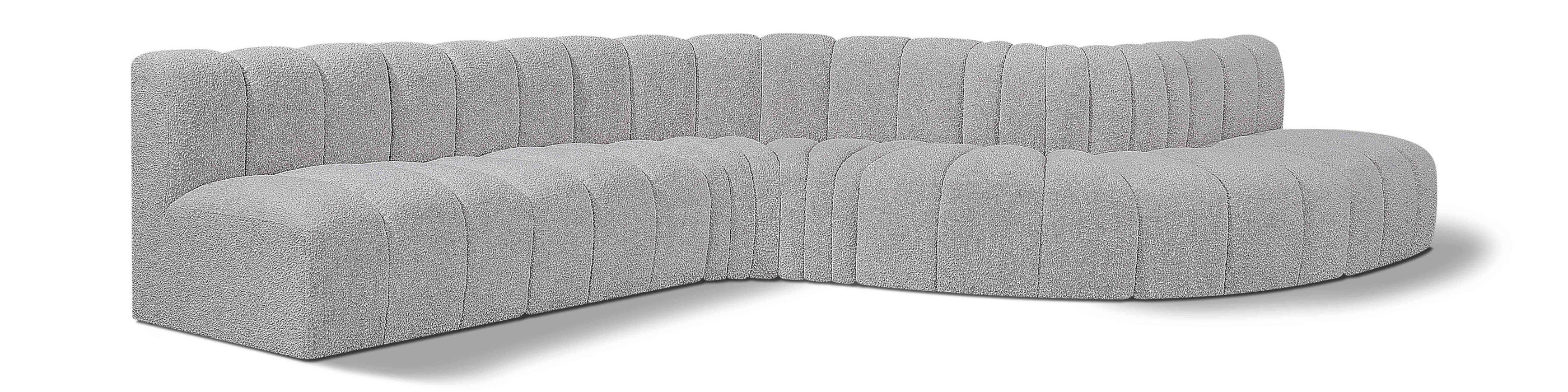 Arc - Boucle Fabric 7 Piece Modular Sofa - Simple Home Plus