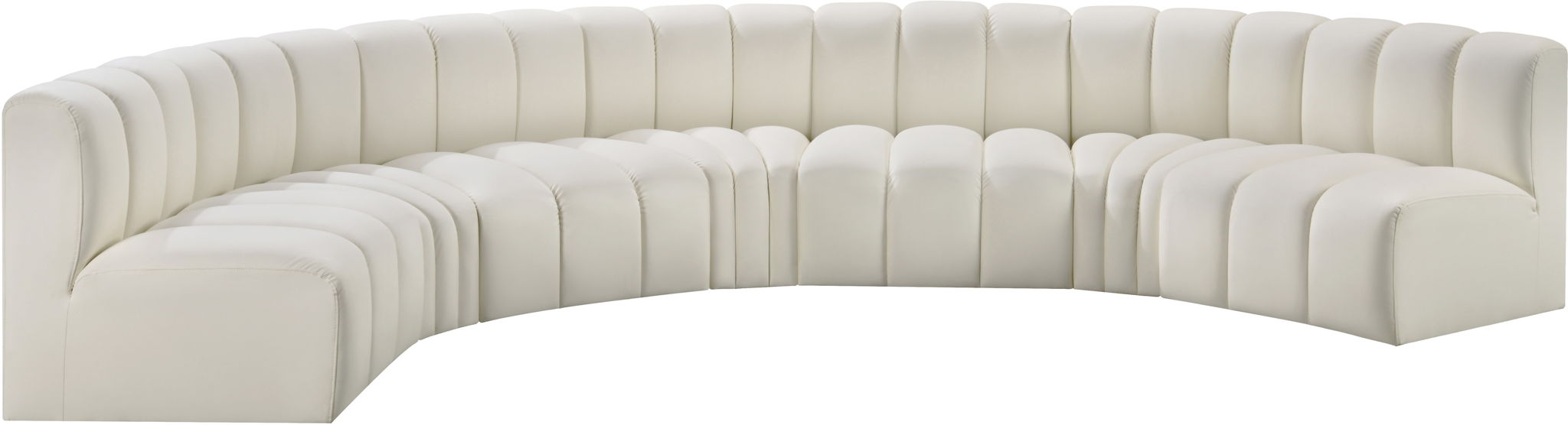 Arc - Faux Leather 7 Piece U-Shaped Modular Sofa - Simple Home Plus