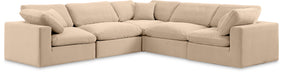 Comfy - 5 Piece Velvet Modular Corner Sectional - Simple Home Plus