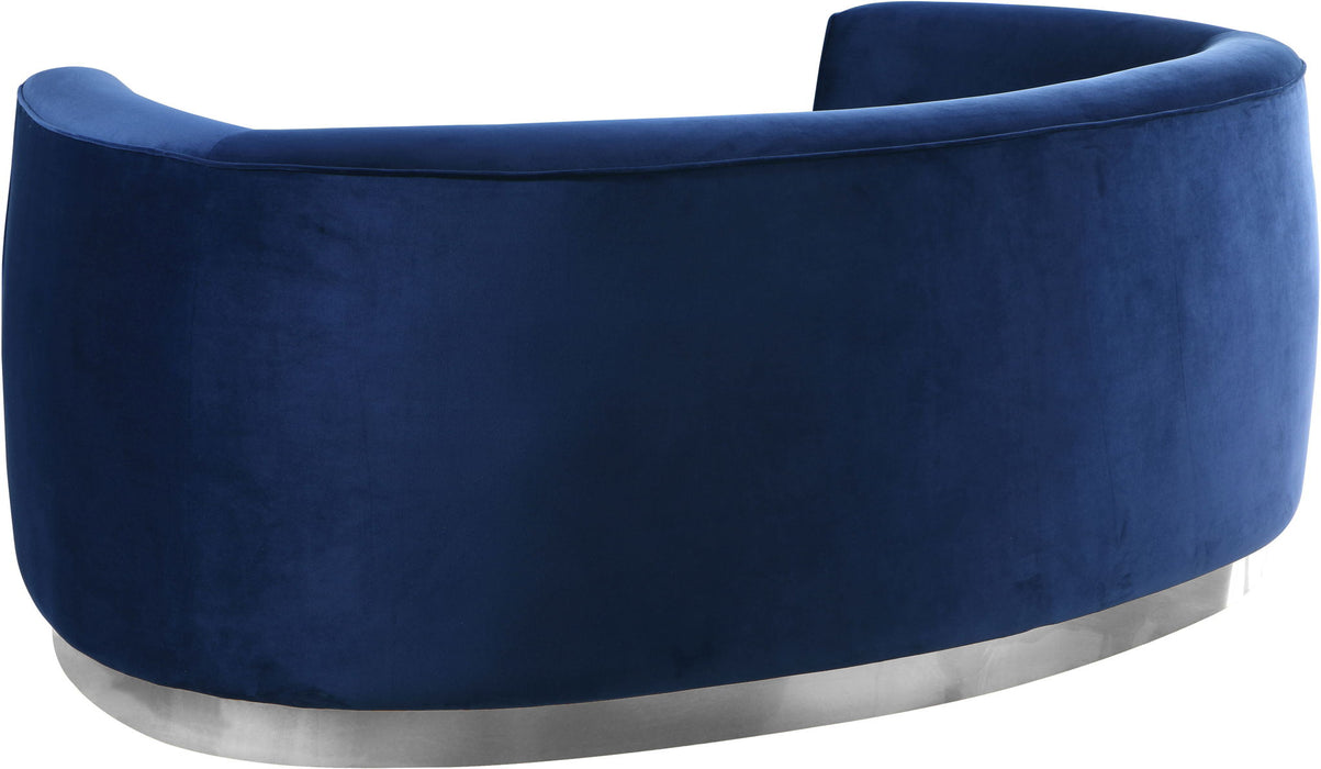 Julian - Loveseat with Chrome Base - Simple Home Plus