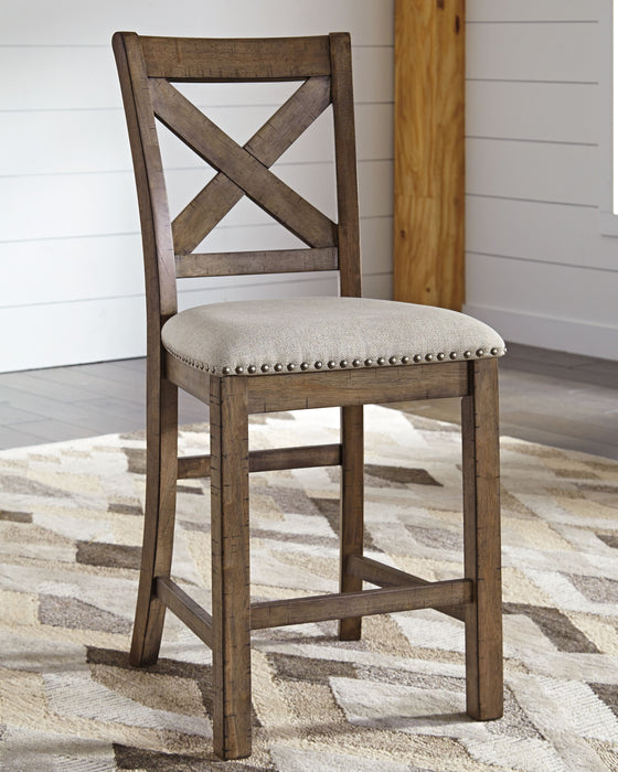Moriville - Beige - Upholstered Barstool (Set of 2) - Simple Home Plus