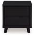 Danziar - Black - Two Drawer Night Stand - Simple Home Plus