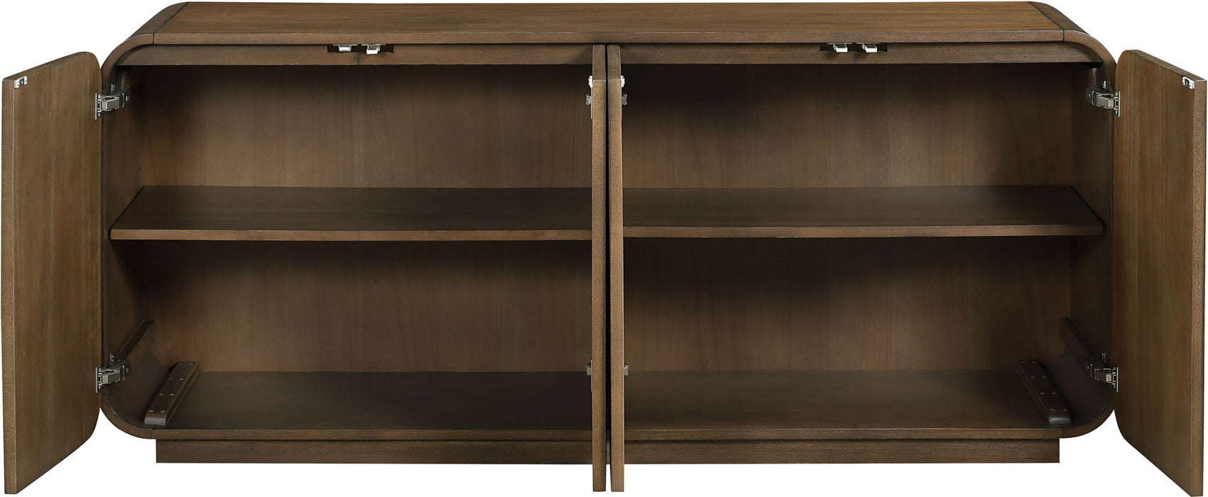 Windsor - Solid Wood And Brown Cane Sideboard / Buffet - Brown - Simple Home Plus