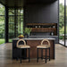 Conrad - Velvet Counter Stool With Black Legs - Simple Home Plus