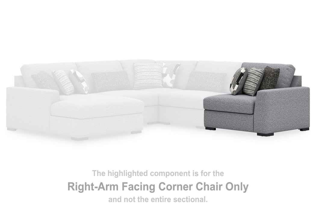 Bealton - RAF Corner Chair - Salt And Pepper - Simple Home Plus