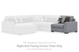 Bealton - RAF Corner Chair - Salt And Pepper - Simple Home Plus