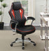 Lucas - Upholstered Office Chair - Black And Red - Simple Home Plus