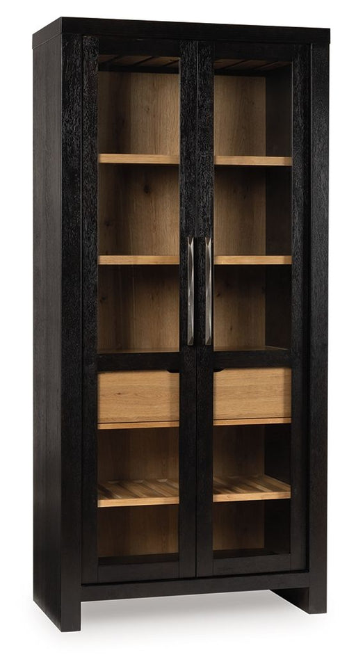 Bracken - French Black / Light Brown - Display Cabinet - Simple Home Plus