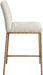 Reeves - Chenille Fabric Upholstered Counter Stool (Set of 2) - Gold Base - Simple Home Plus