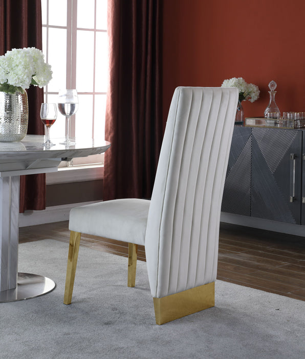 Porsha - Dining Chair with Gold Legs (Set of 2) - Simple Home Plus