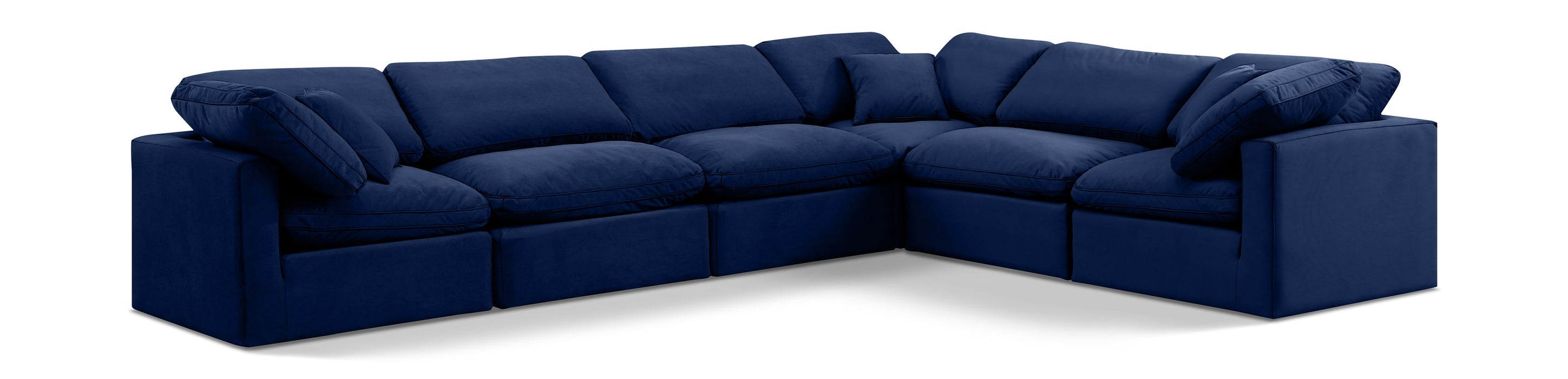 Indulge - Velvet 6 Piece Modular Corner Sectional - Simple Home Plus