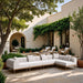 Laguna - 5 Piece 106.5" Upholstered Outdoor Patio Modular Sectional - Simple Home Plus