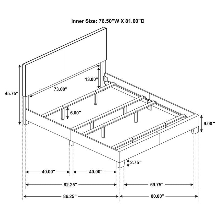 Dorian - Upholstered Panel Bed - Simple Home Plus
