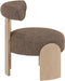 Calder - Linen Textured Fabric Upholstered Accent Chair - Painted Natural Base - Simple Home Plus