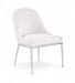 Ferro - Upholstered Dining Side Chair With Brushed Silver Legs - Simple Home Plus
