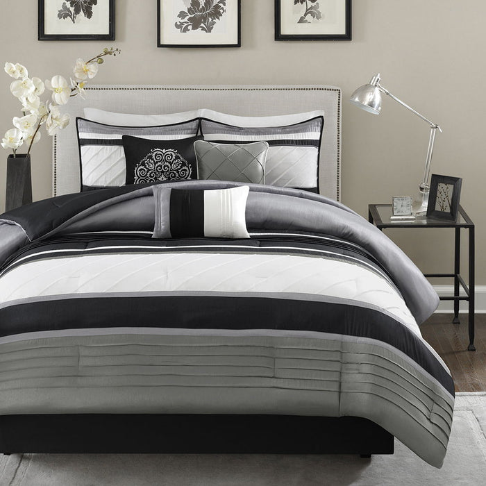 Blaire - Queen Piece Comforter (Set of 7) - Gray