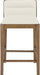 Ellis - Vegan Leather Upholstered Counter Stool (Set of 2) - Brown Base - Simple Home Plus