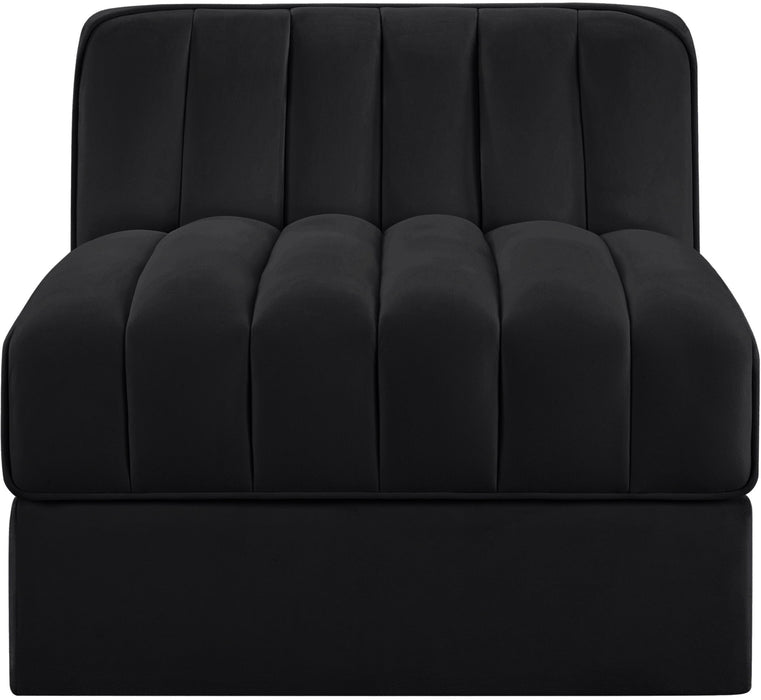 Rummi - Velvet Performance Fabric Upholstered Modular Armless Chair - Simple Home Plus
