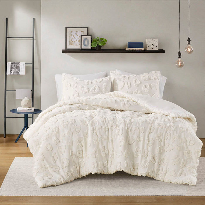Larissa - 3 Piece King/California King Animal Comforter Set - Off-White - Simple Home Plus