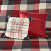 Ridge - 6 Piece Herringbone Duvet Cover Set - Red - Simple Home Plus