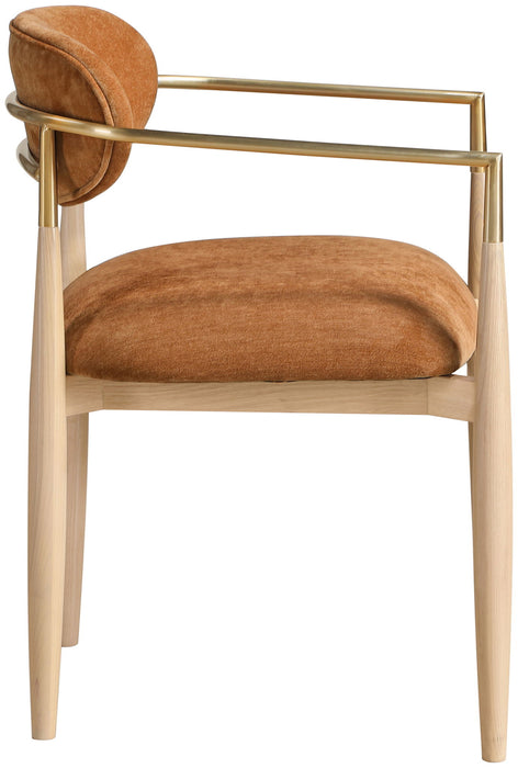 Riccio - Fabric Dining Arm Chair (Set of 2) - Natural Frame - Simple Home Plus