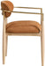 Riccio - Fabric Dining Arm Chair (Set of 2) - Natural Frame - Simple Home Plus