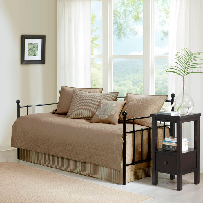 Quebec - Twin Reversible Daybed Cover (Set of 6) - Khaki - Simple Home Plus